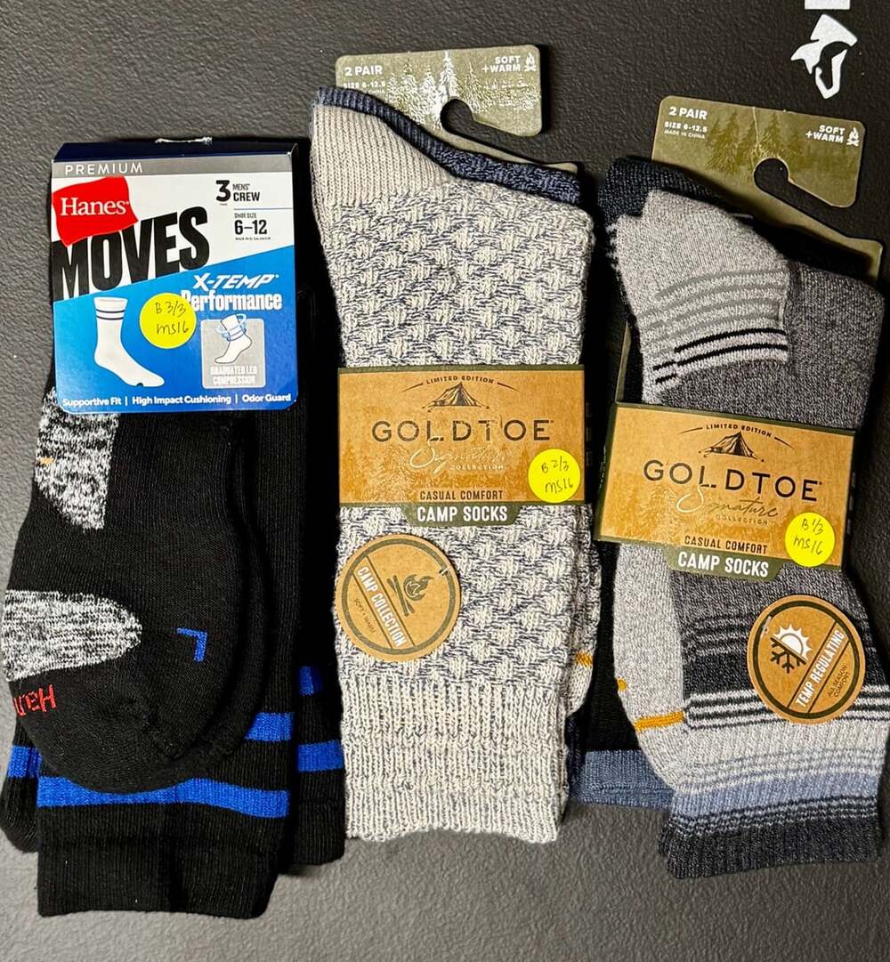 Goldtoe Signature Collection Men's Camp Socks Size 6-12.5 2-Pair Pack